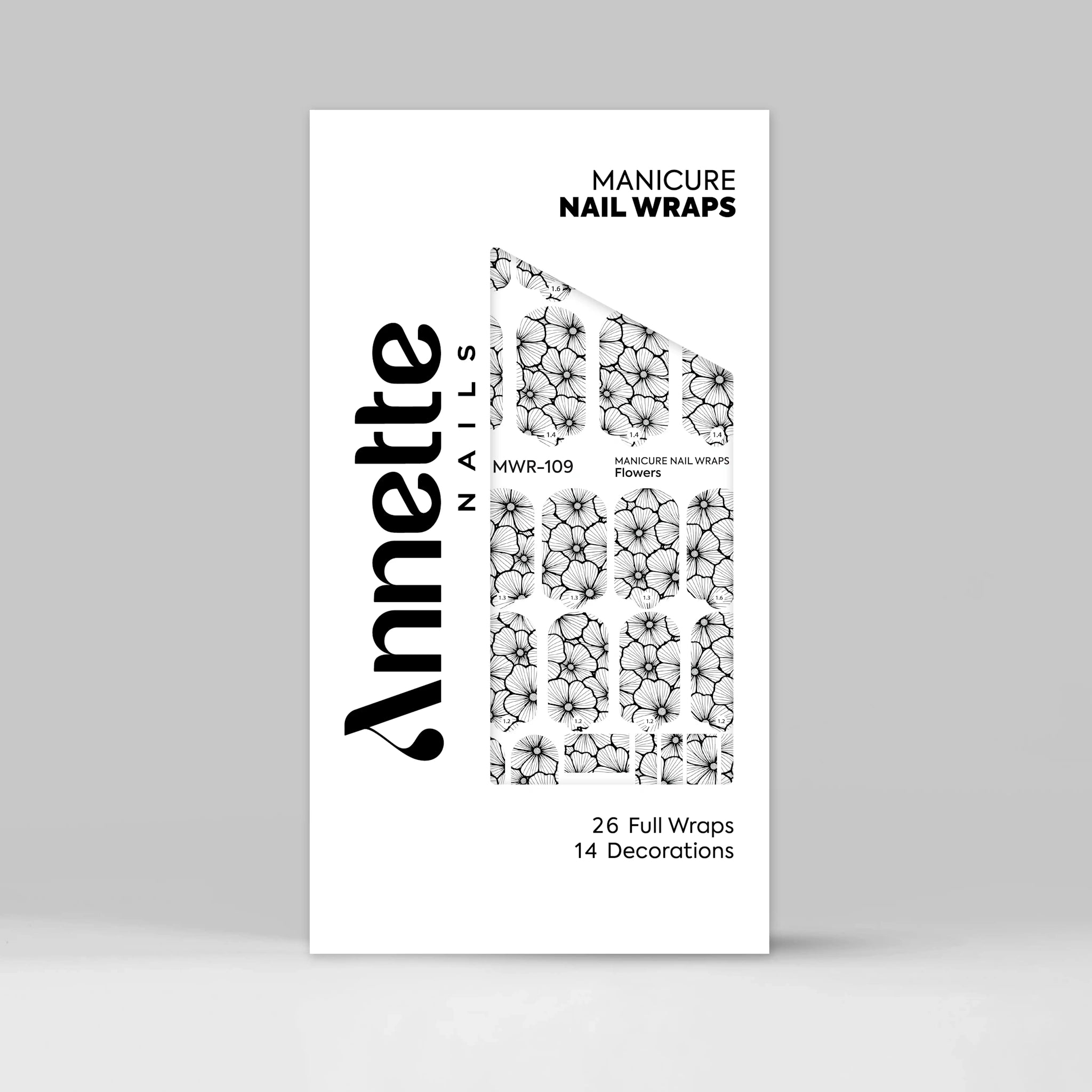 Nail Wraps Manichiura Flowers 109 Annette Nails MWR-109