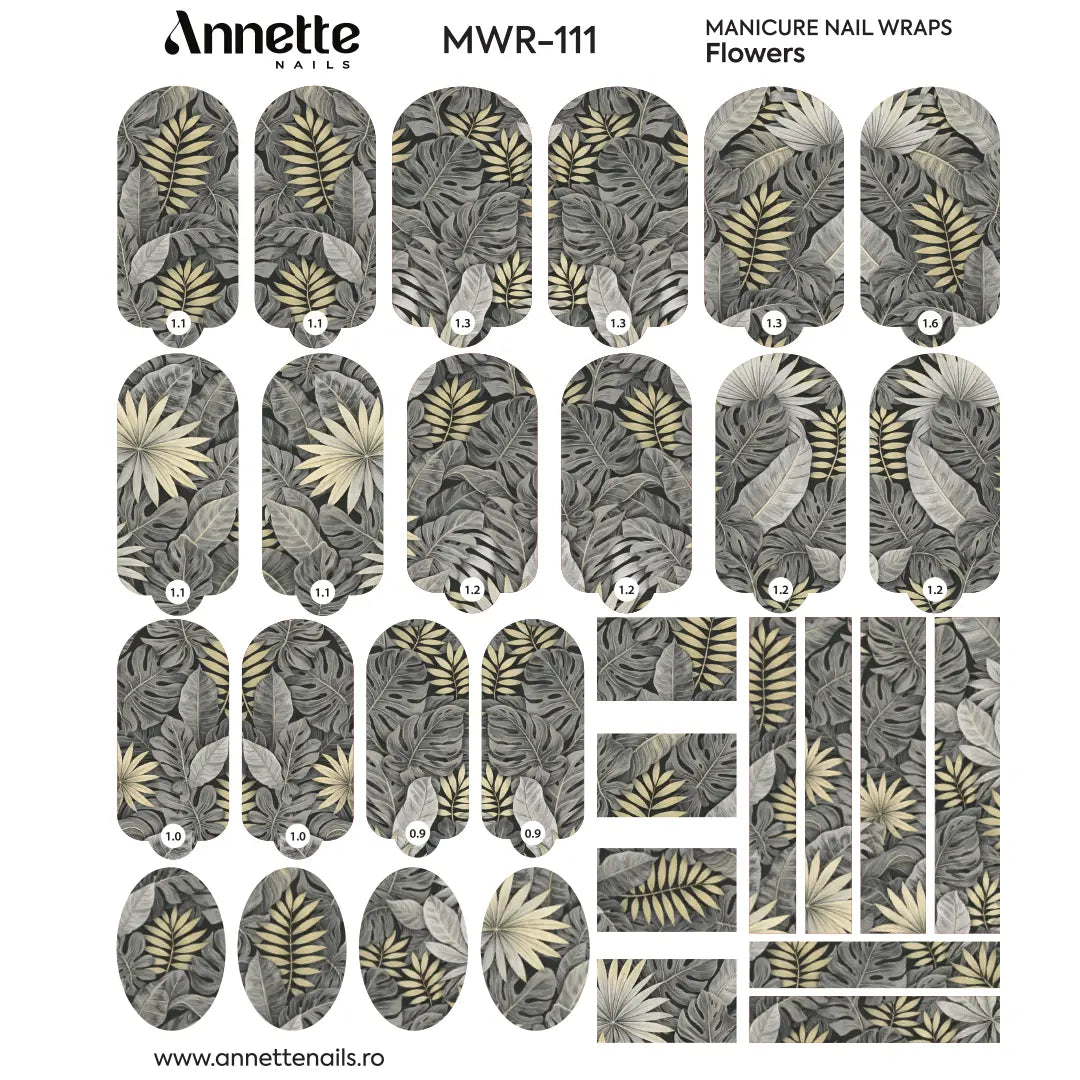 Nail Wraps Manichiura Flowers 111 Annette Nails MWR-111