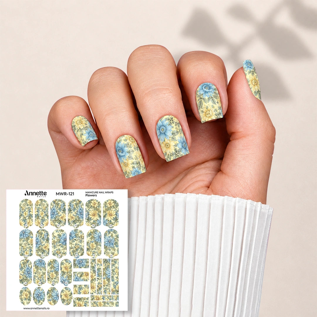 Nail Wraps Manichiura Flowers 121 Annette Nails MWR-121