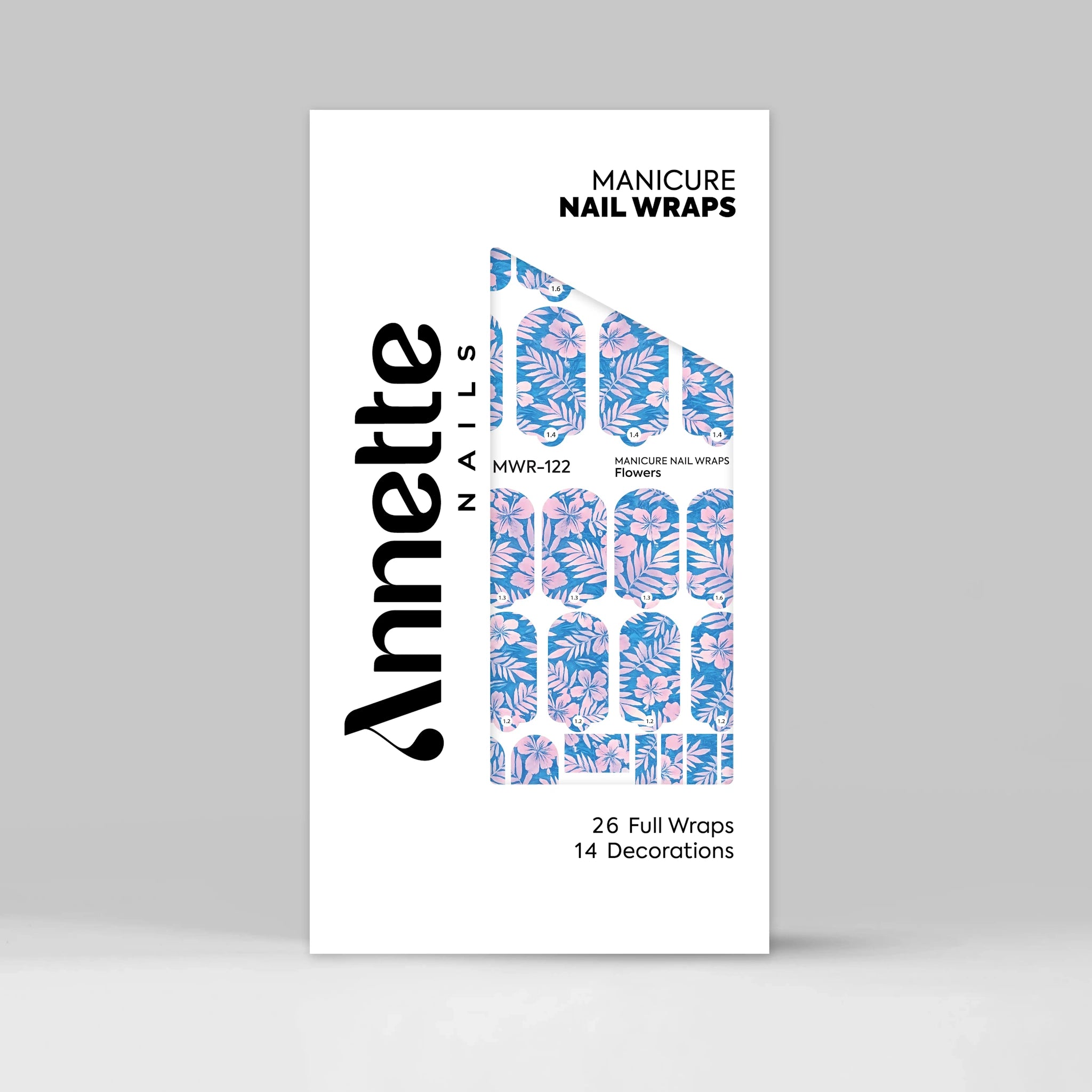 Nail Wraps Manichiura Flowers 122 Annette Nails MWR-122