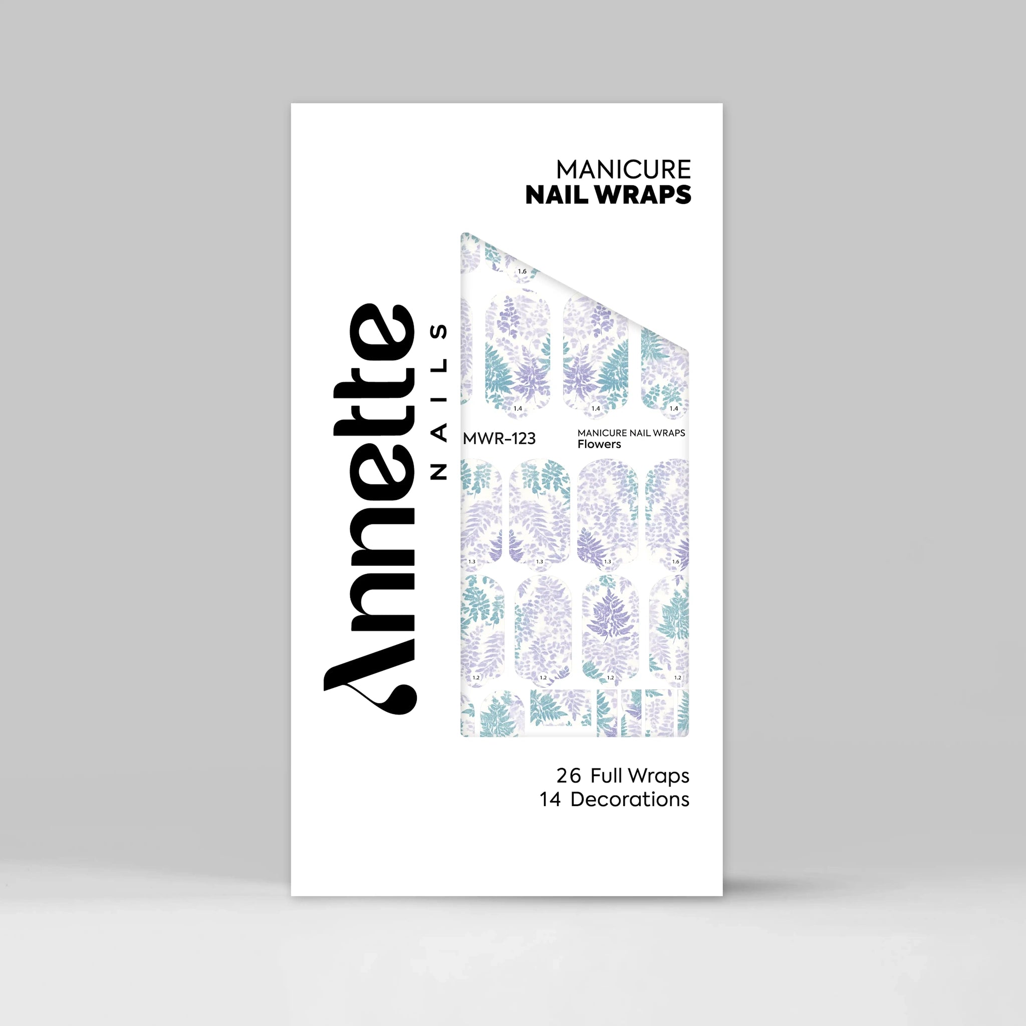 Nail Wraps Manichiura Flowers 123 Annette Nails MWR-123