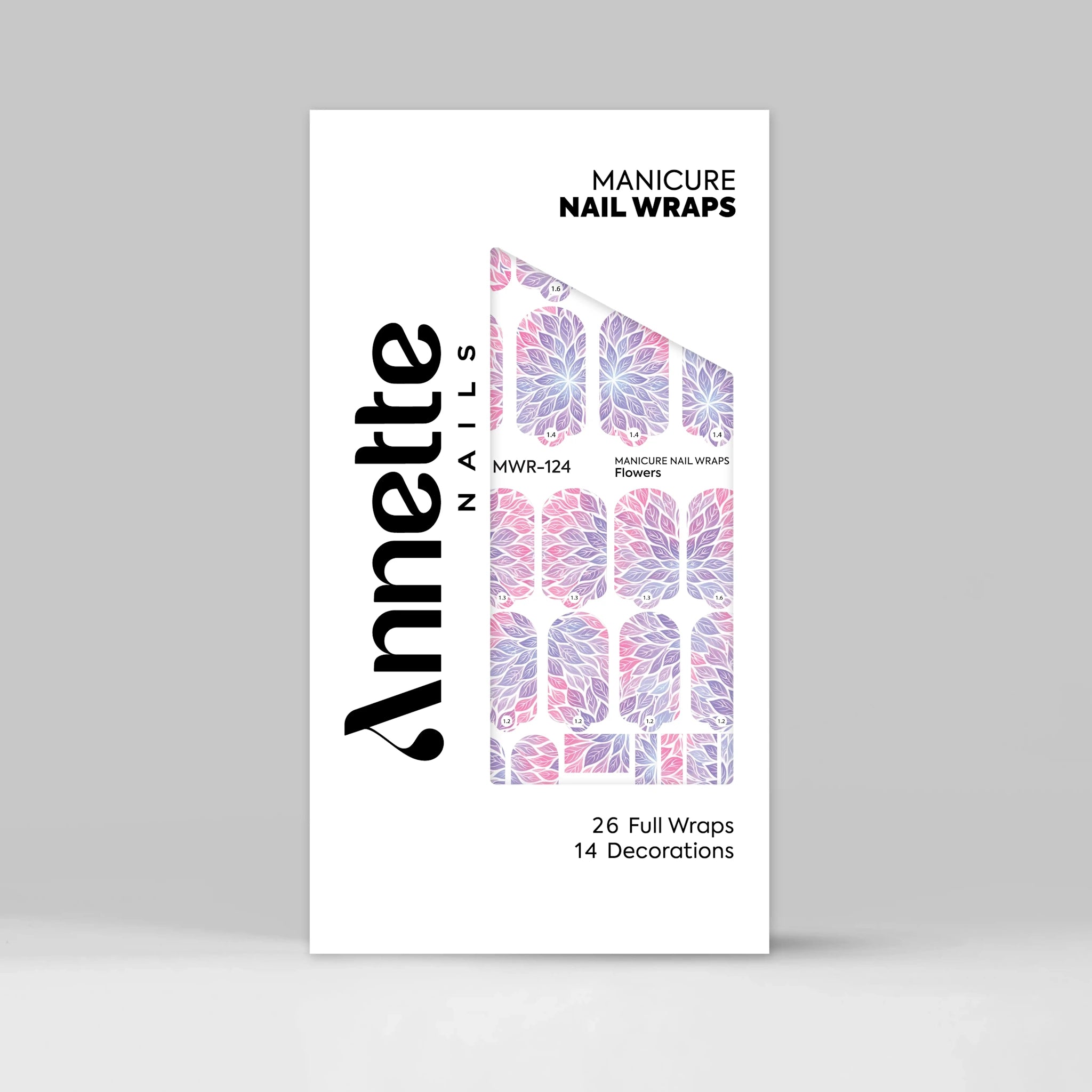 Nail Wraps Manichiura Flowers 124 Annette Nails MWR-124
