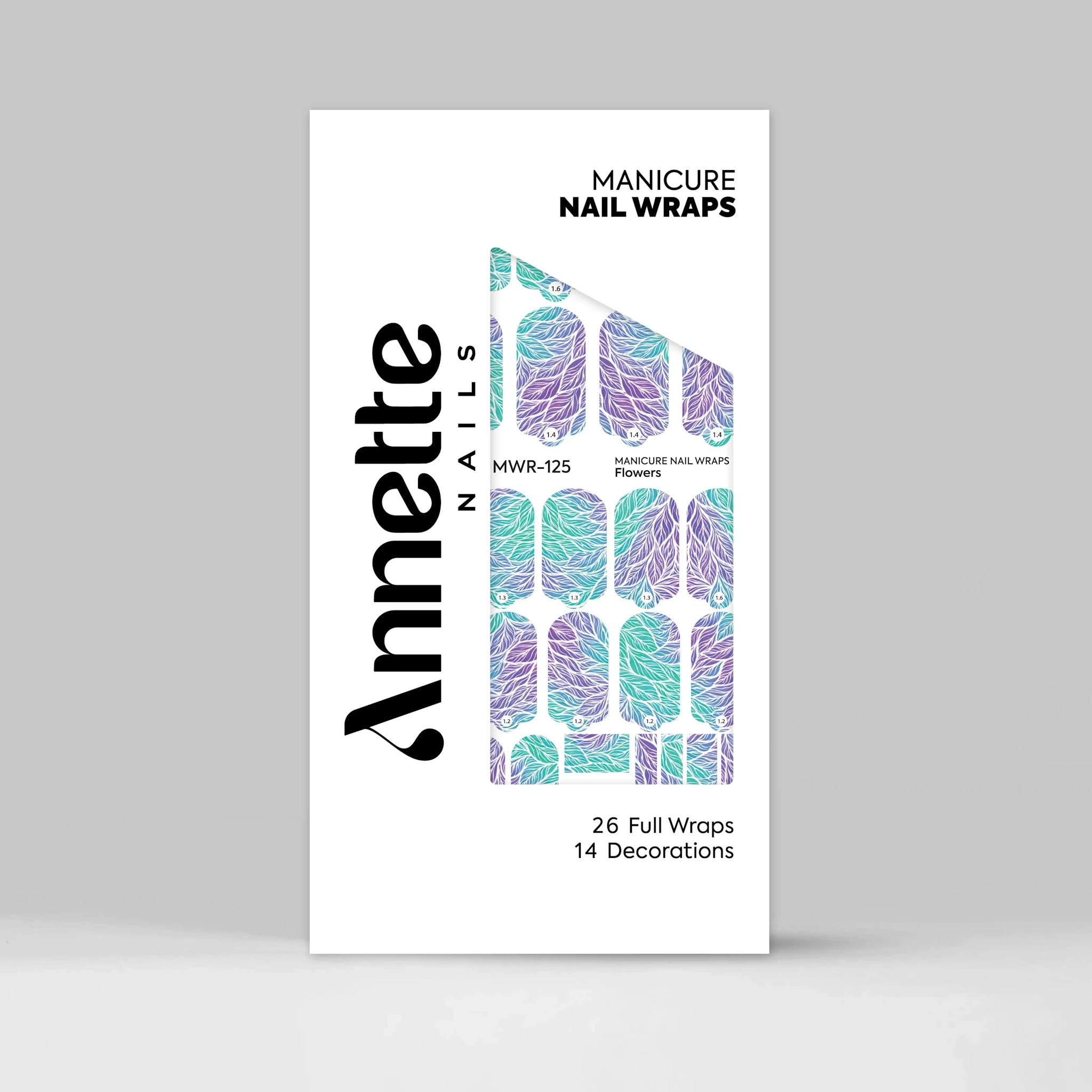 Nail Wraps Manichiura Flowers 125 Annette Nails MWR-125