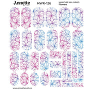 Nail Wraps Manichiura Flowers 126 Annette Nails MWR-126