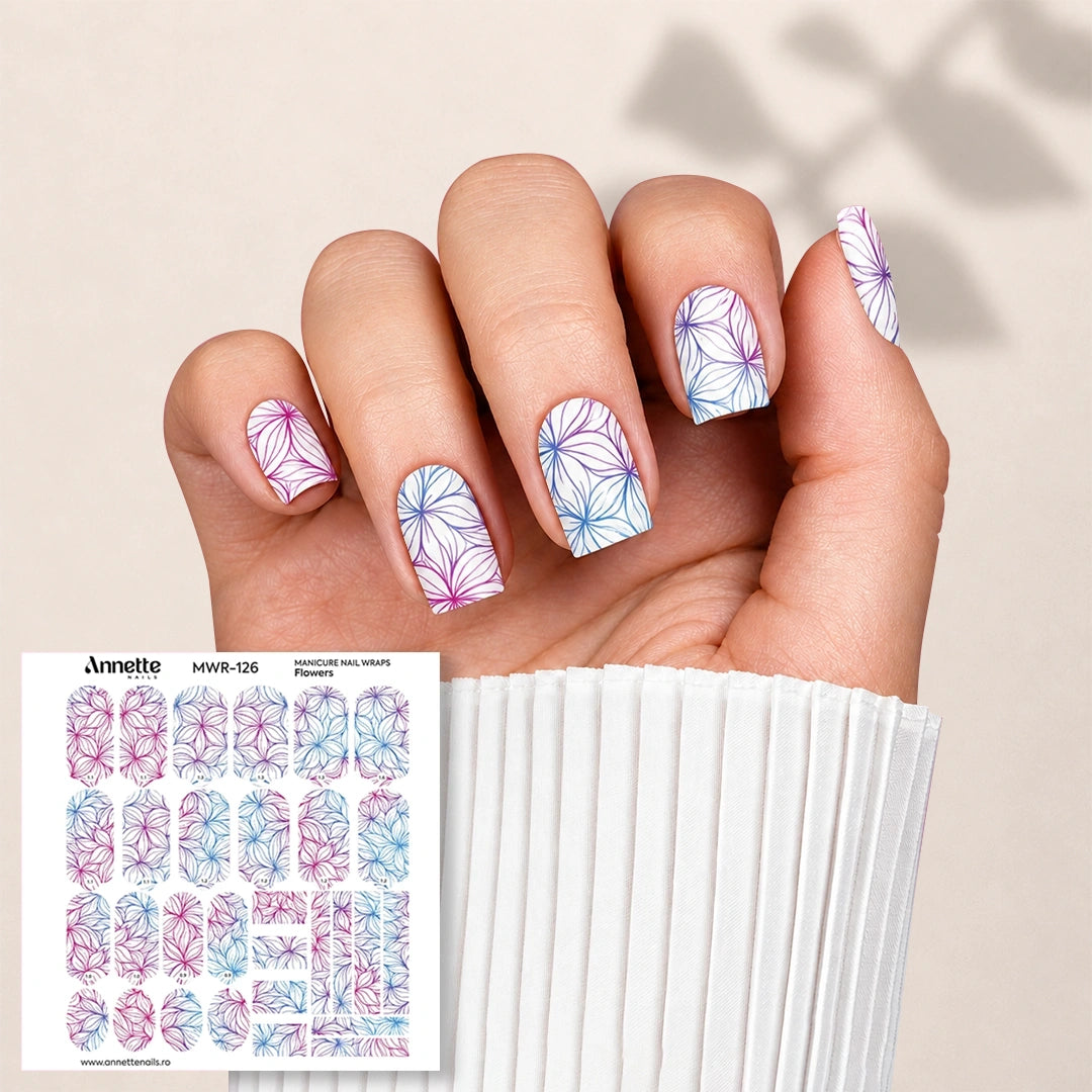 Nail Wraps Manichiura Flowers 126 Annette Nails MWR-126