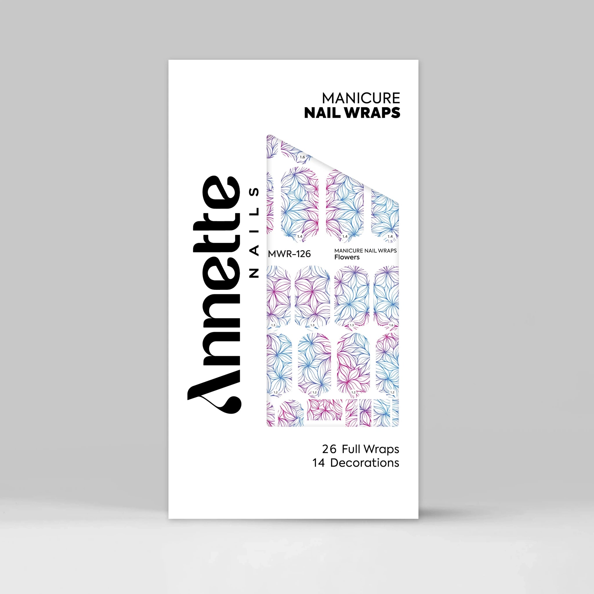 Nail Wraps Manichiura Flowers 126 Annette Nails MWR-126