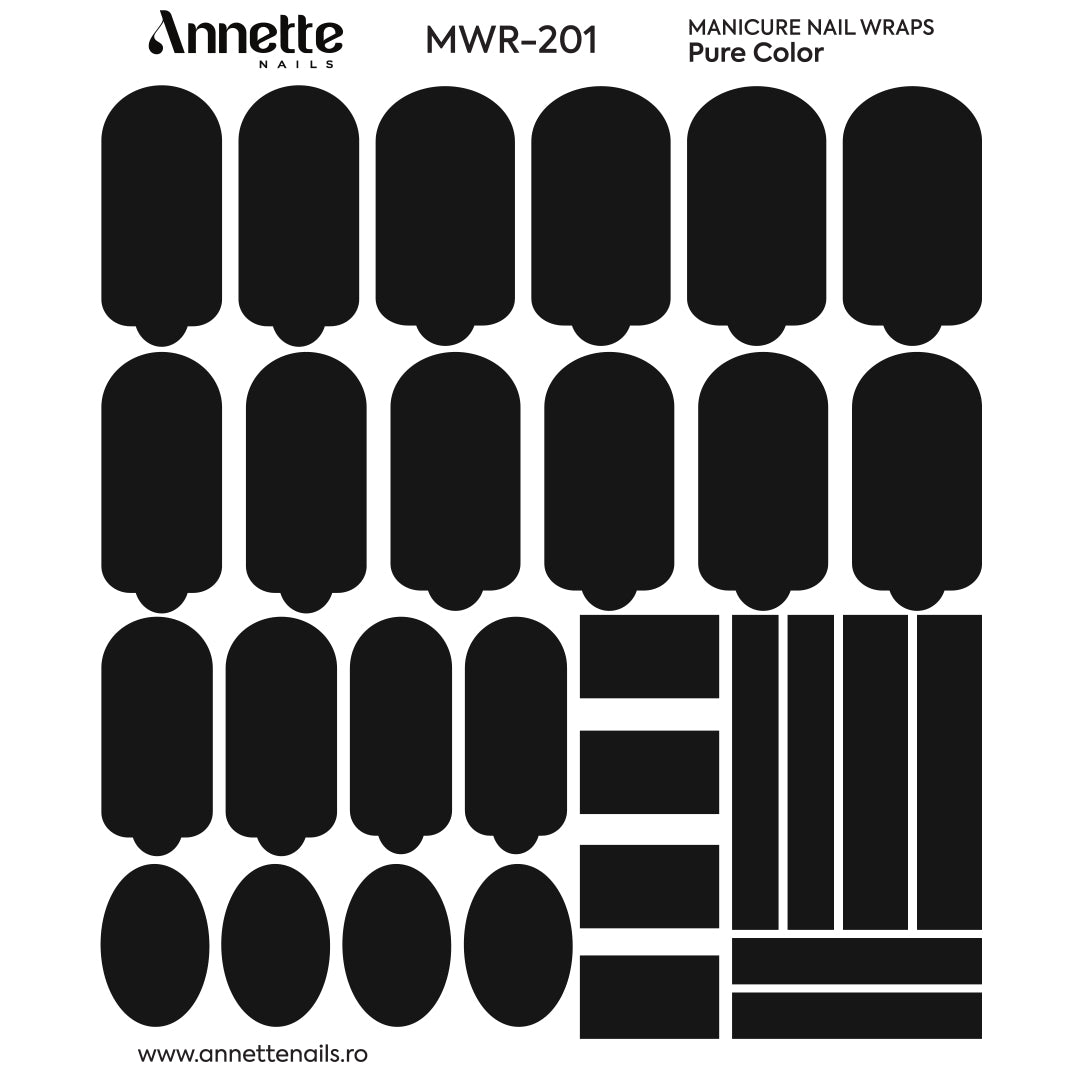 Nail Wraps Manichiura Pure Color 201 Annette Nails MWR-201