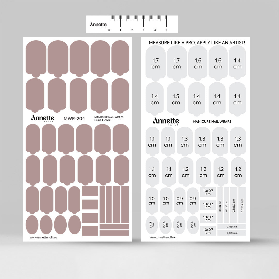 Nail Wraps Manichiura Pure Color 204 Annette Nails MWR-204
