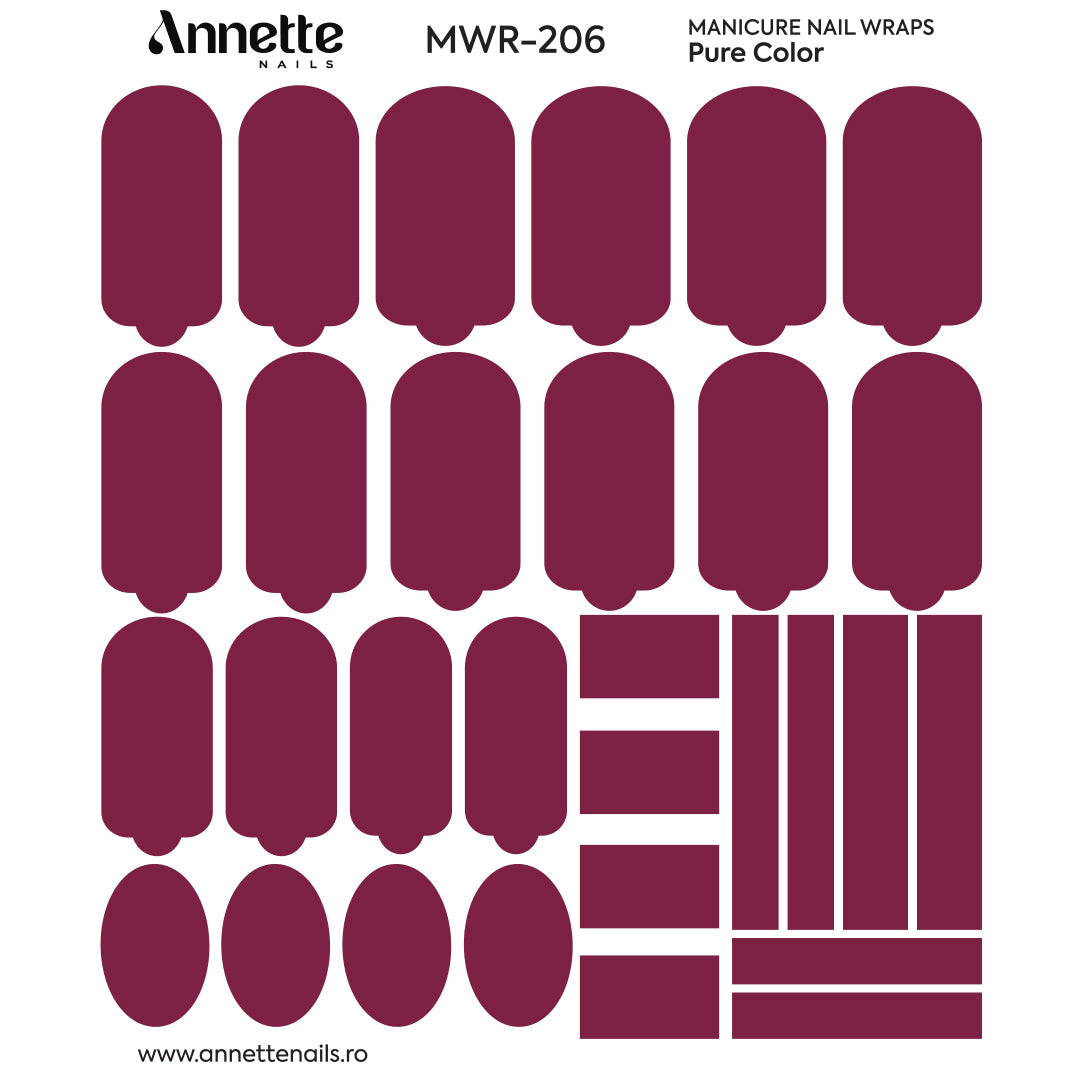 Nail Wraps Manichiura Pure Color 206 Annette Nails MWR-206