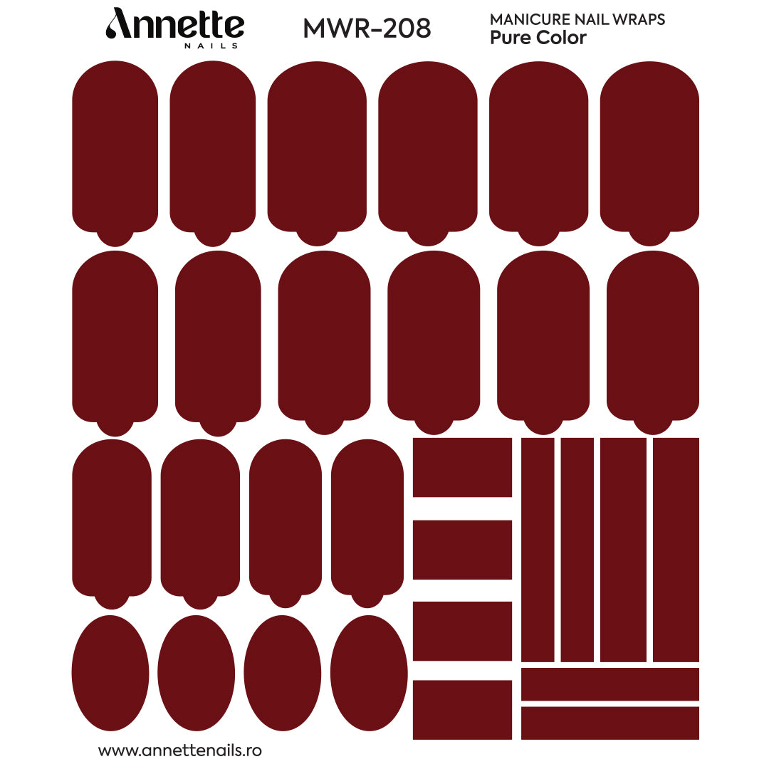 Nail Wraps Manichiura Pure Color 208 Annette Nails MWR-208
