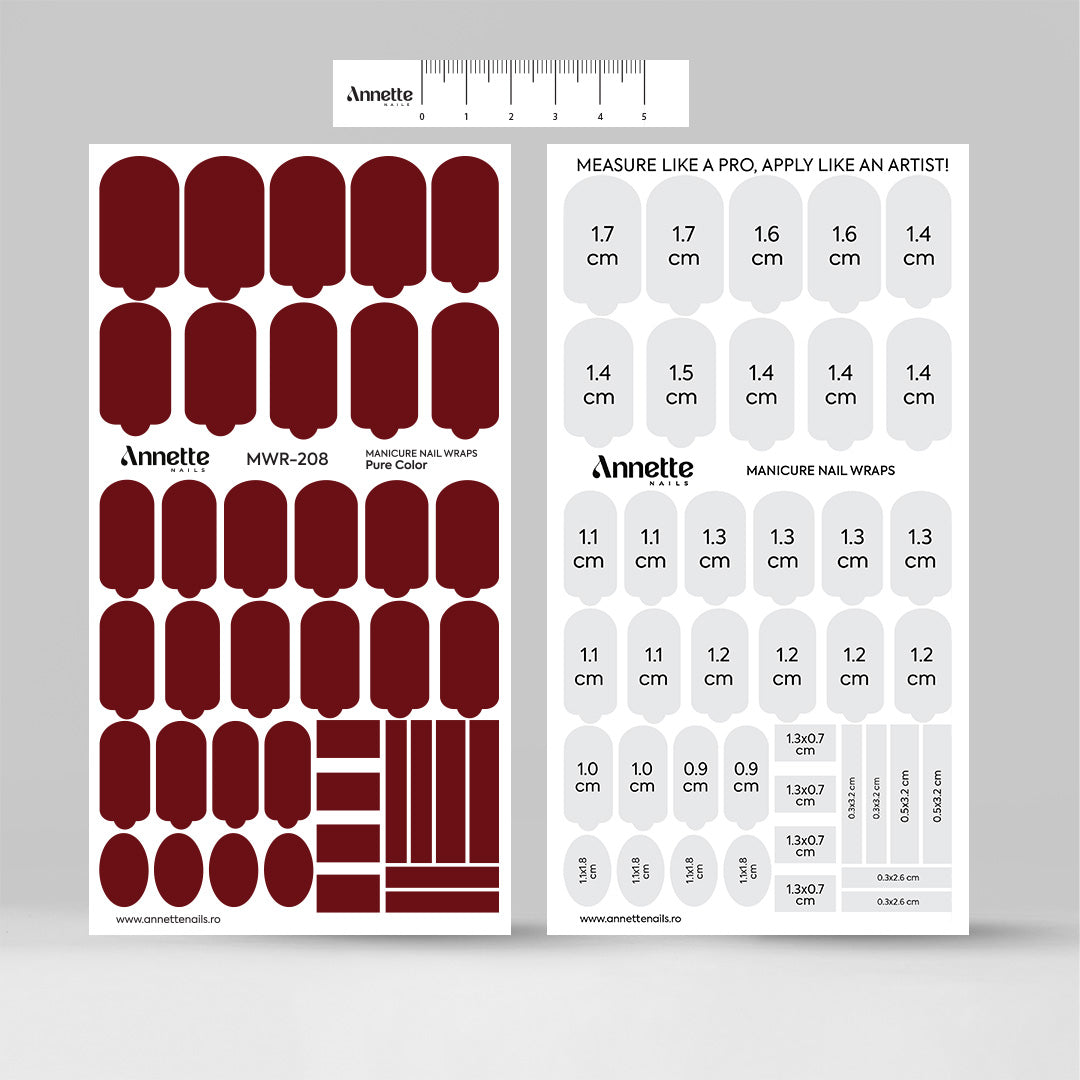 Nail Wraps Manichiura Pure Color 208 Annette Nails MWR-208