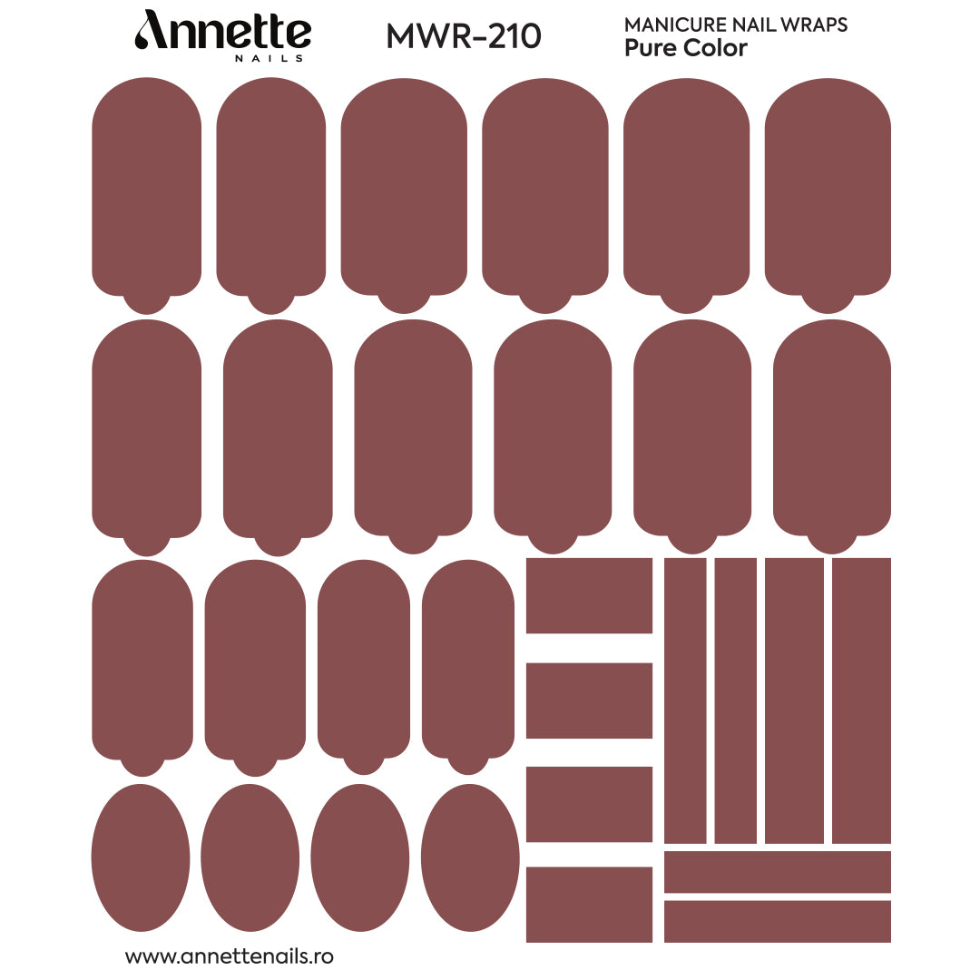 Nail Wraps Manichiura Pure Color 210 Annette Nails MWR-210