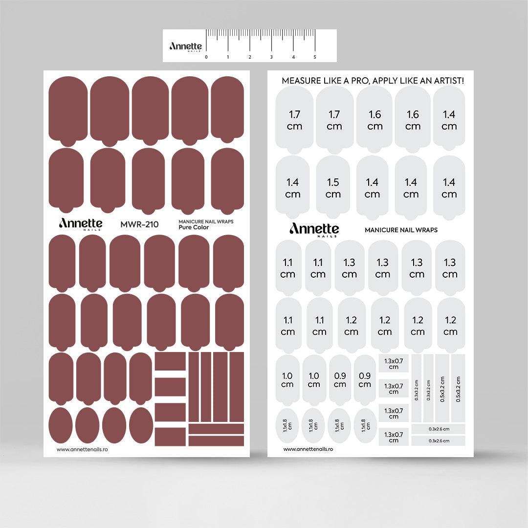 Nail Wraps Manichiura Pure Color 210 Annette Nails MWR-210