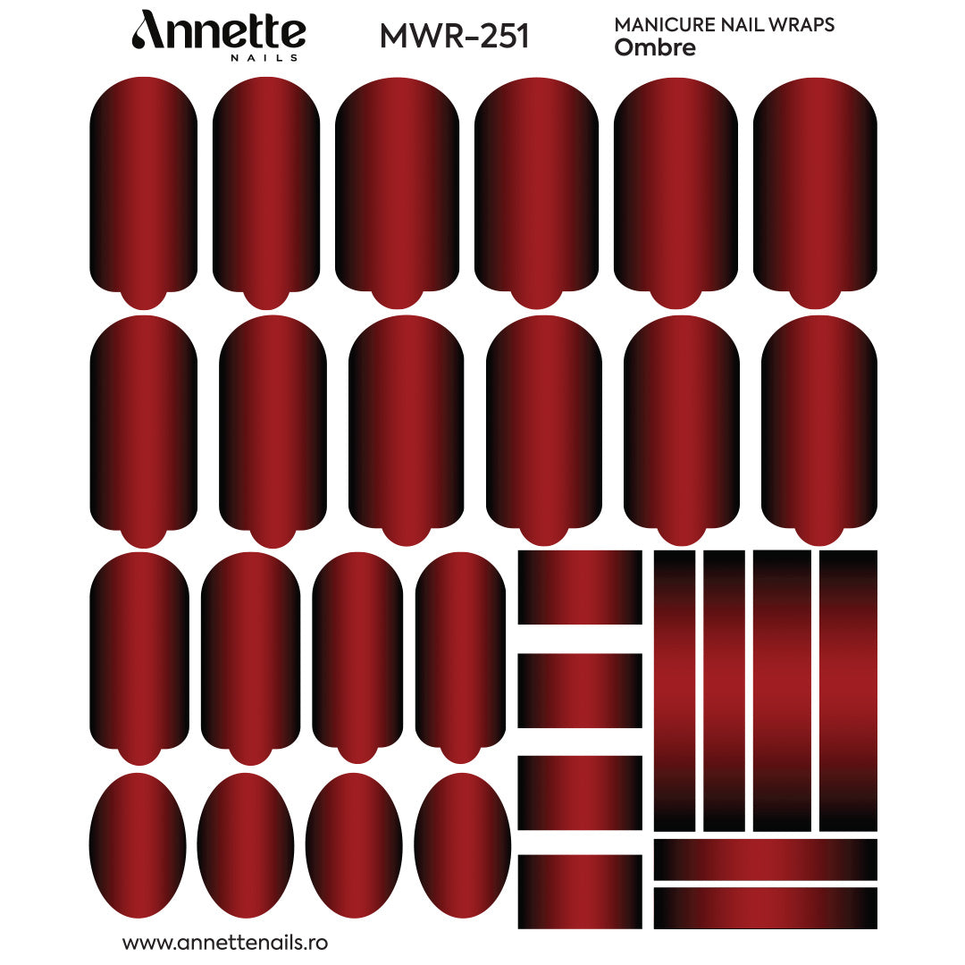 Nail Wraps Manichiura Ombre 251 Annette Nails MWR-251