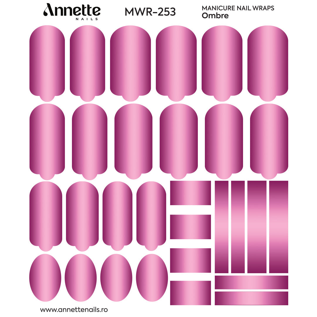 Nail Wraps Manichiura Ombre 253 Annette Nails MWR-253
