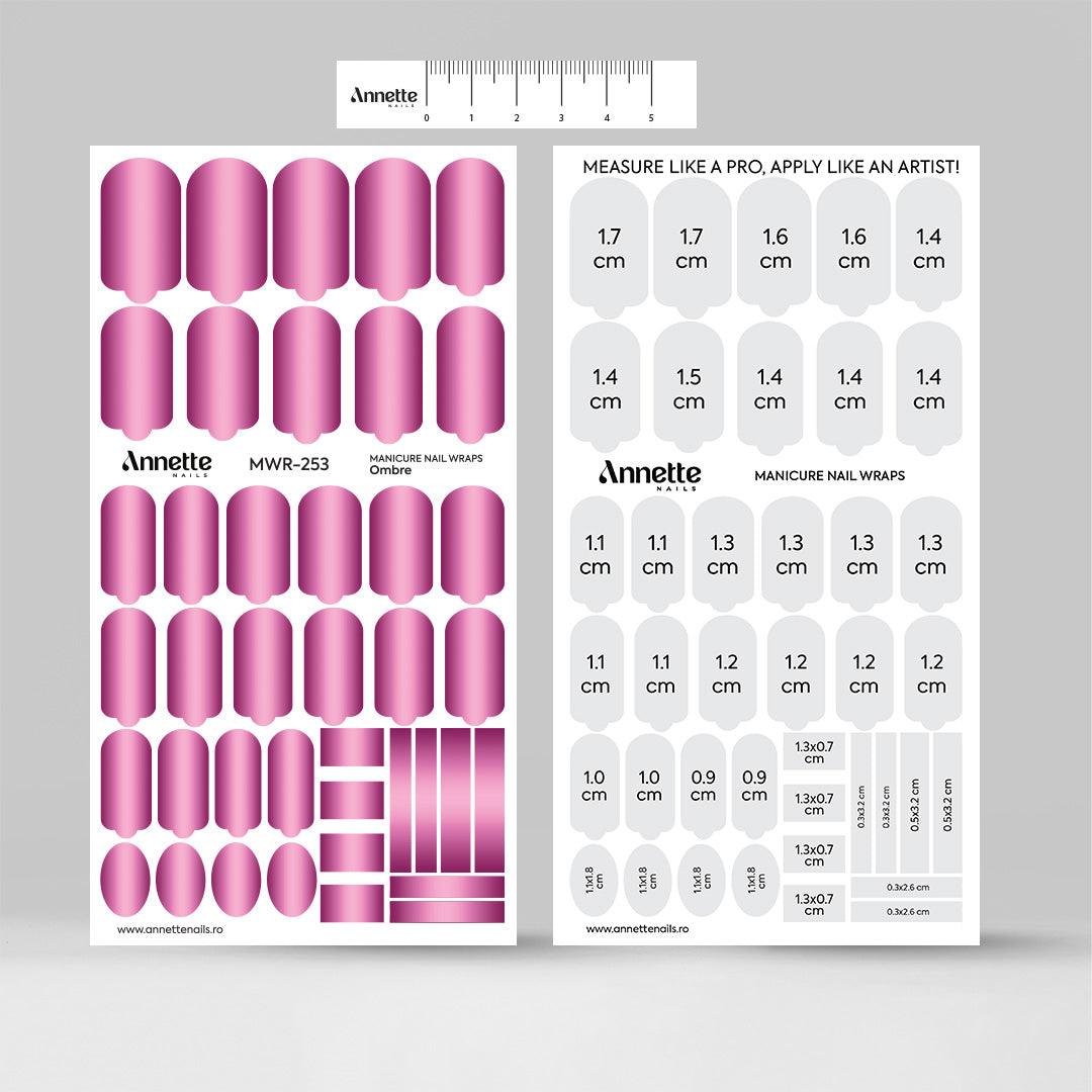 Nail Wraps Manichiura Ombre 253 Annette Nails MWR-253