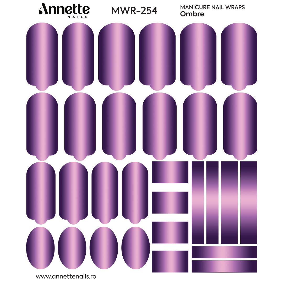 Nail Wraps Manichiura Ombre 254 Annette Nails MWR-254