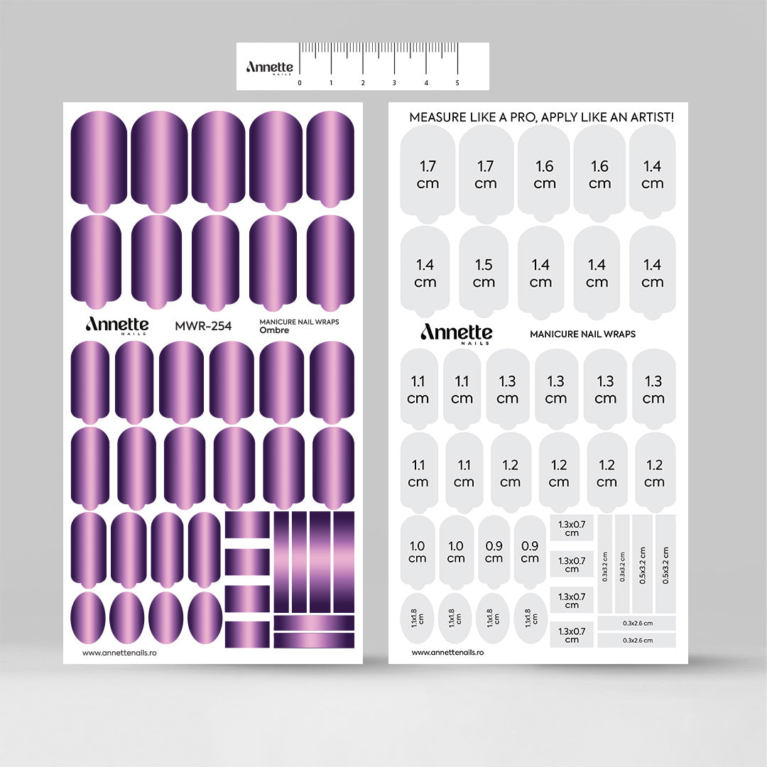 Nail Wraps Manichiura Ombre 254 Annette Nails MWR-254