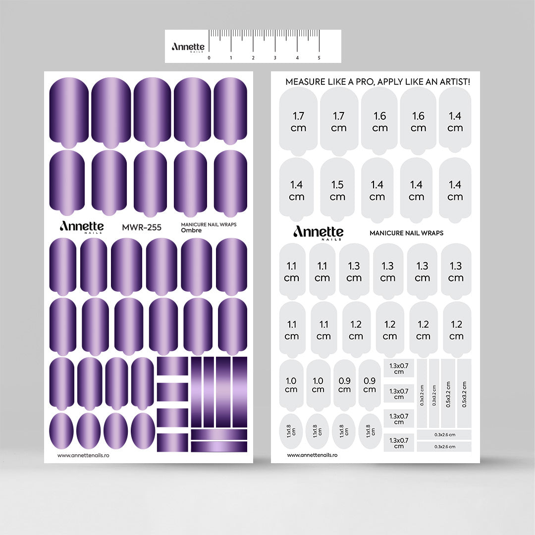 Nail Wraps Manichiura Ombre 255 Annette Nails MWR-255