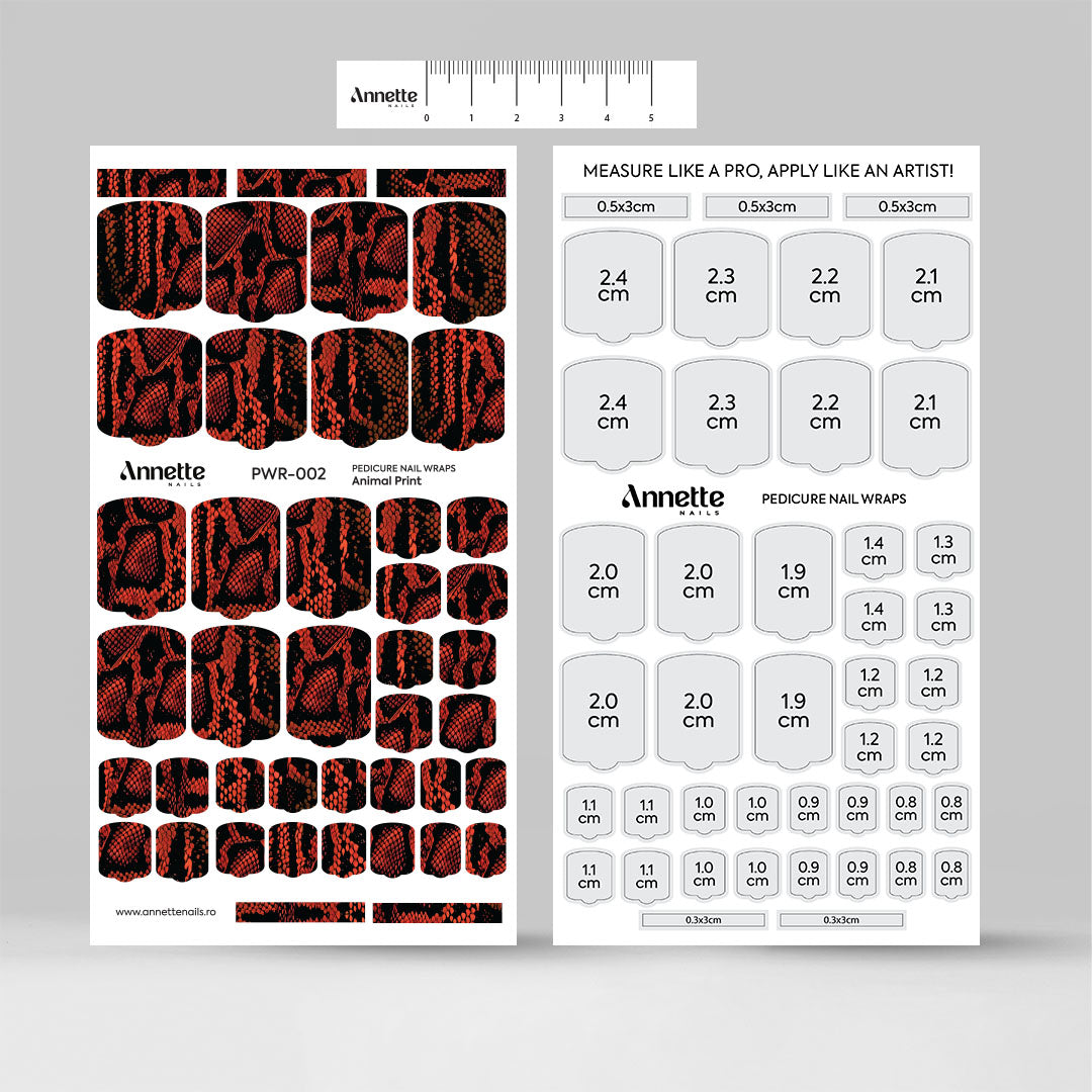 Nail Wraps Pedichiura Animal Print 2 Annette Nails PWR-002