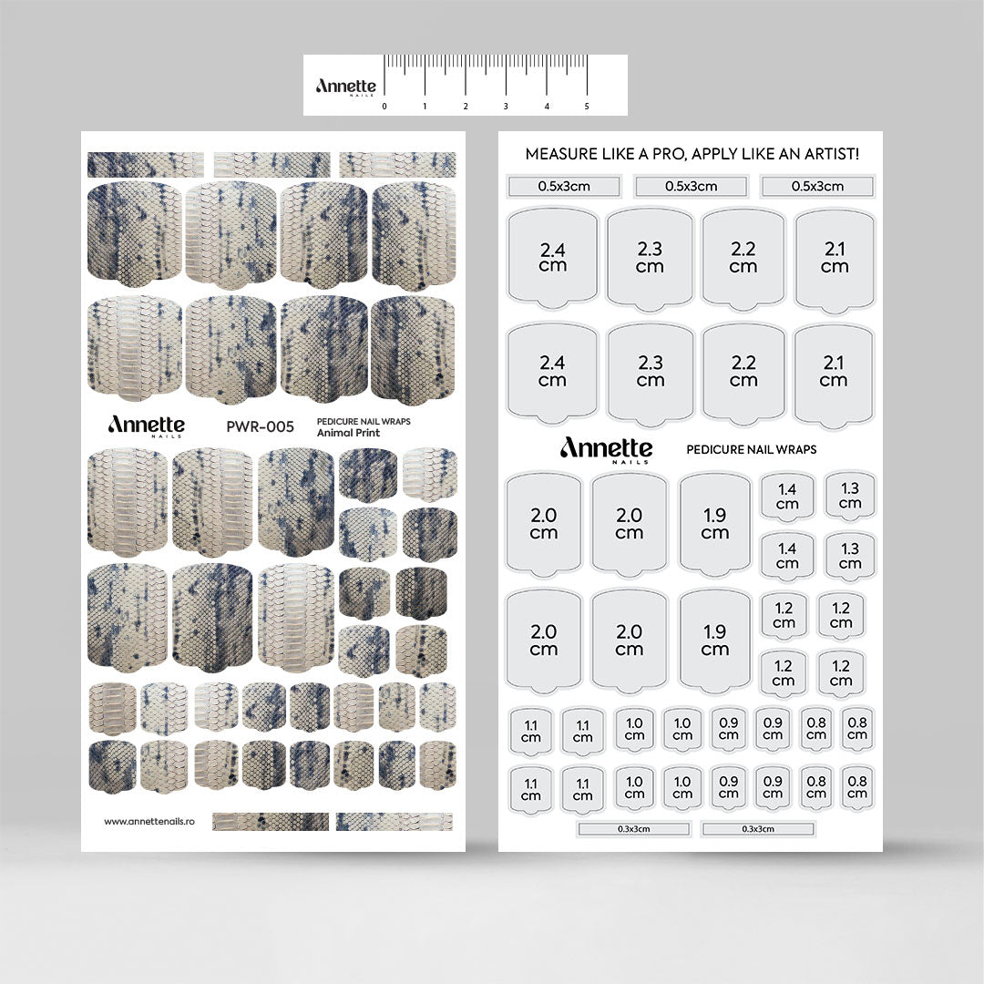 Nail Wraps Pedichiura Animal Print 5 Annette Nails PWR-005