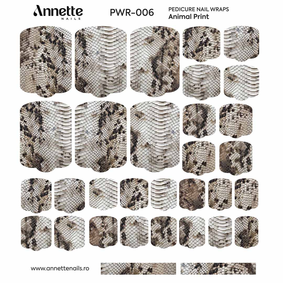 Nail Wraps Pedichiura Animal Print 6 Annette Nails PWR-006