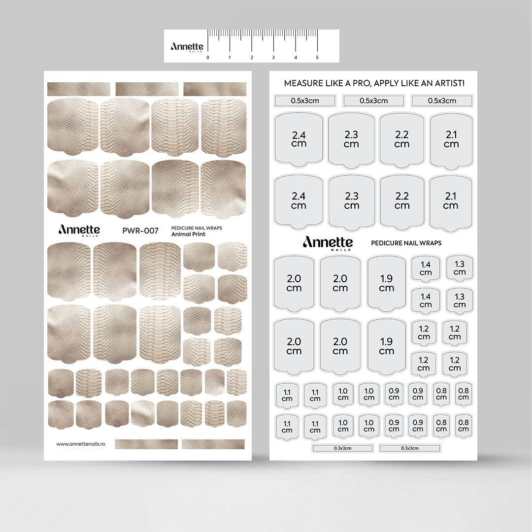 Nail Wraps Pedichiura Animal Print 7 Annette Nails PWR-007