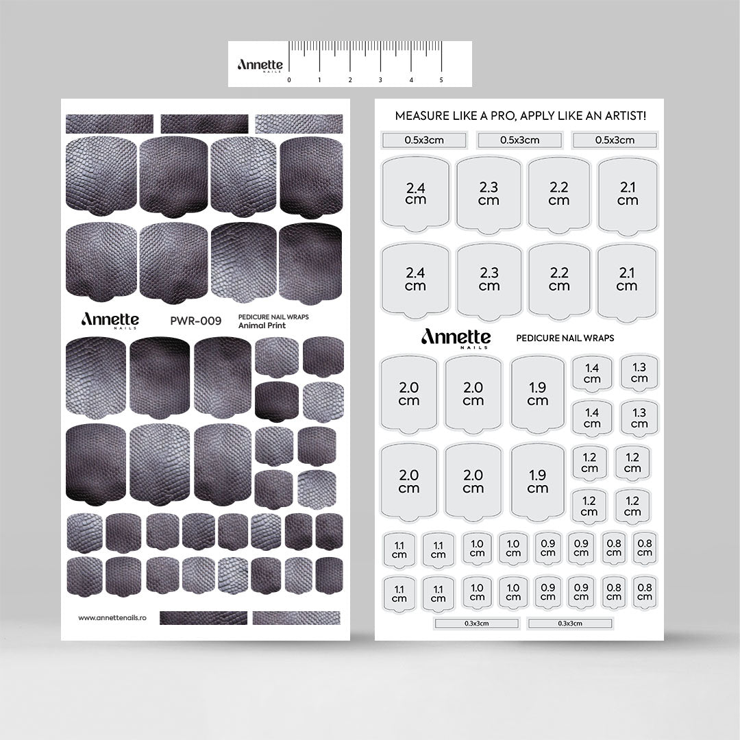 Nail Wraps Pedichiura Animal Print 9 Annette Nails PWR-009