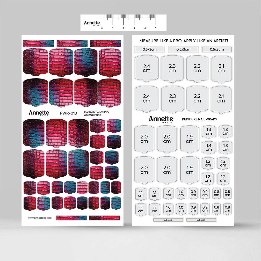 Nail Wraps Pedichiura Animal Print 13 Annette Nails PWR-013