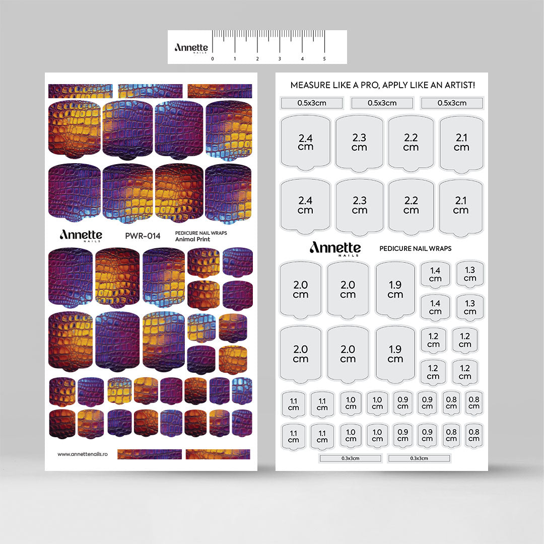Nail Wraps Pedichiura Animal Print 14 Annette Nails PWR-014