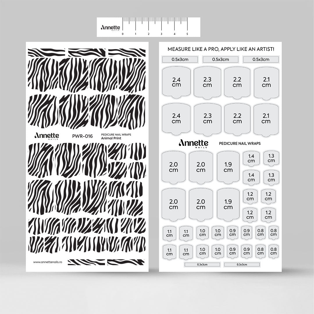 Nail Wraps Pedichiura Animal Print 16 Annette Nails PWR-016