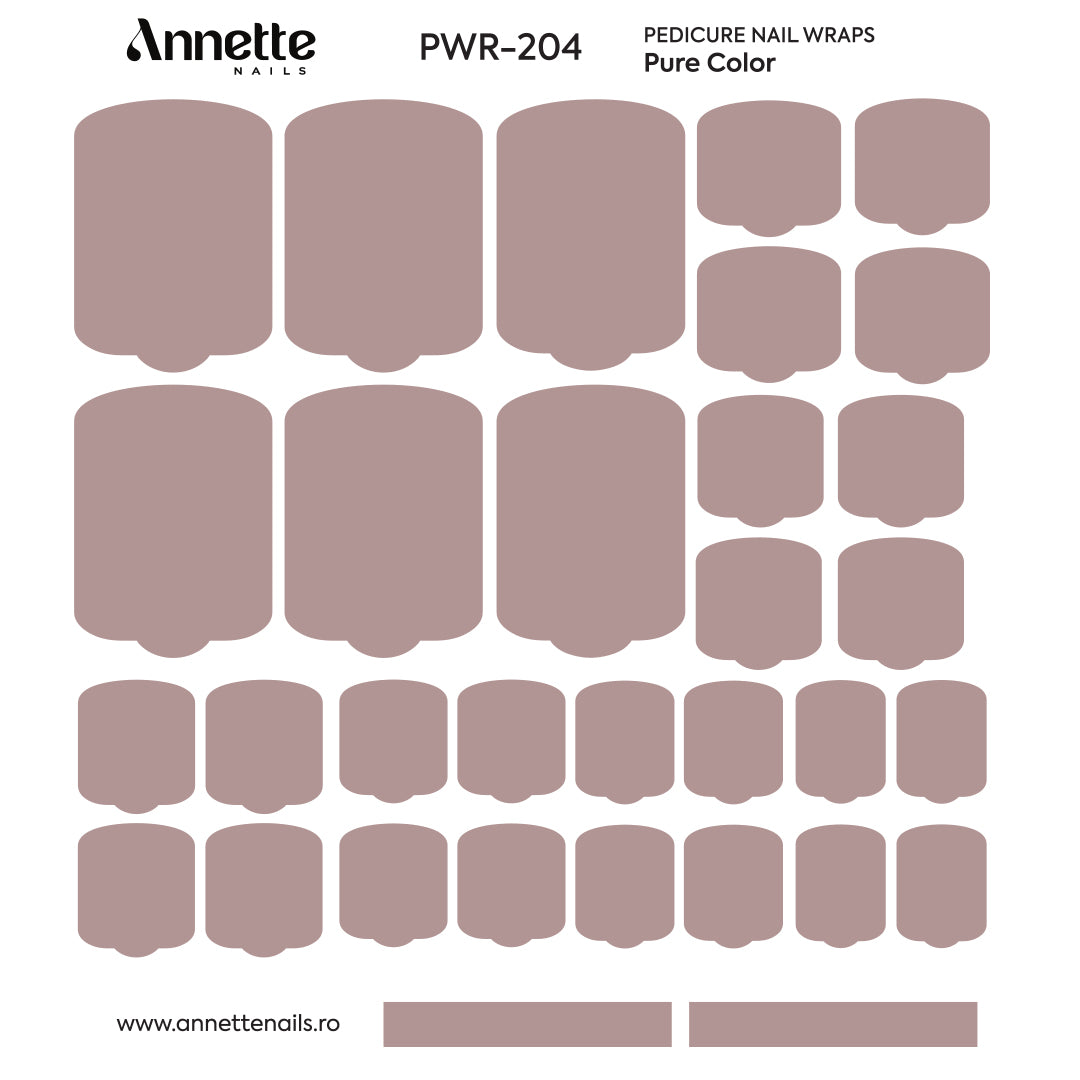 Nail Wraps Pedichiura Pure Color 204 Annette Nails PWR-204