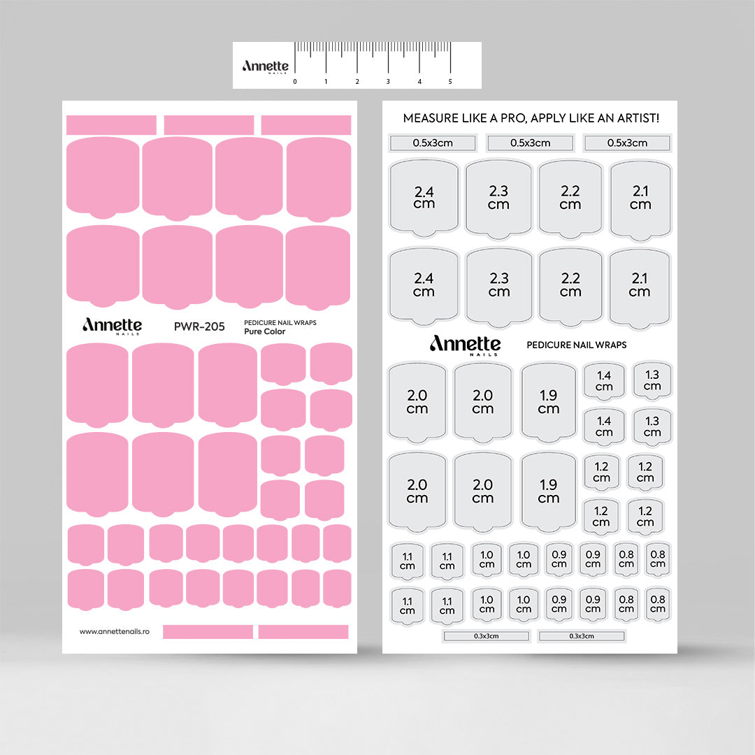 Nail Wraps Pedichiura Pure Color 205 Annette Nails PWR-205