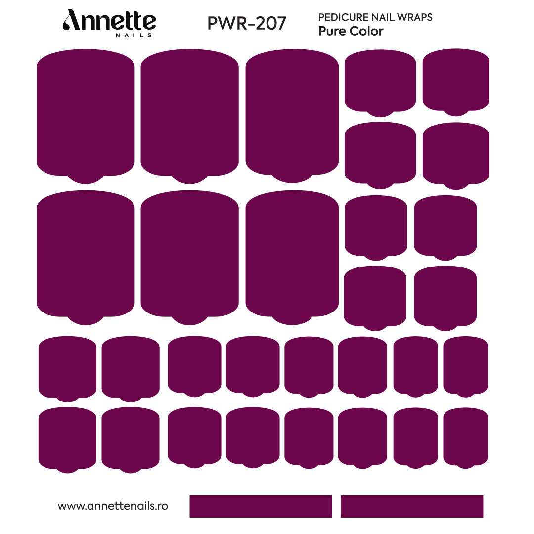 Nail Wraps Pedichiura Pure Color 207 Annette Nails PWR-207