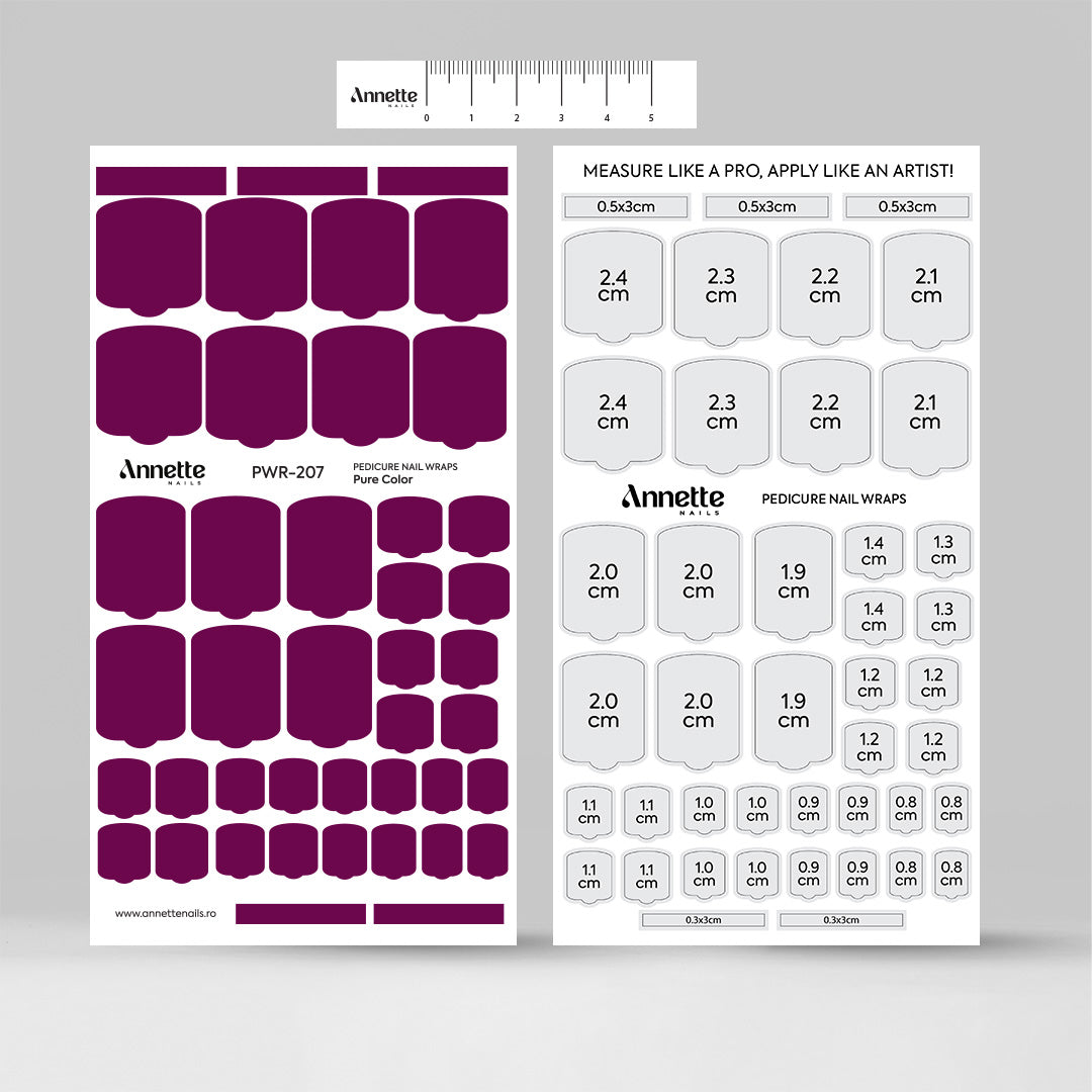 Nail Wraps Pedichiura Pure Color 207 Annette Nails PWR-207
