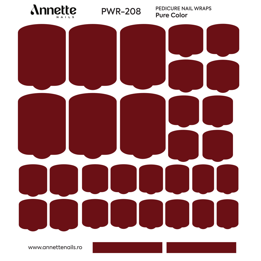 Nail Wraps Pedichiura Pure Color 208 Annette Nails PWR-208