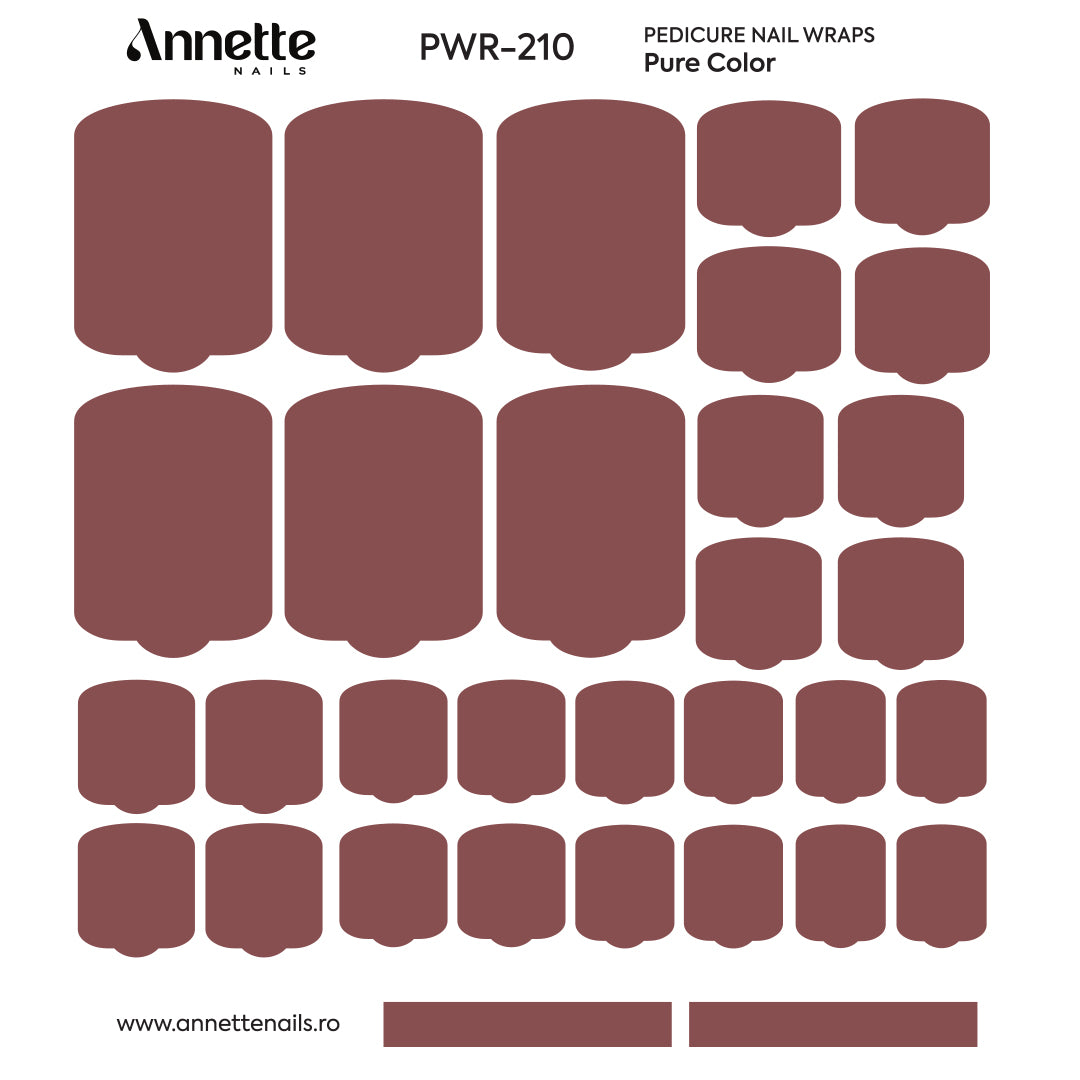 Nail Wraps Pedichiura Pure Color 210 Annette Nails PWR-210