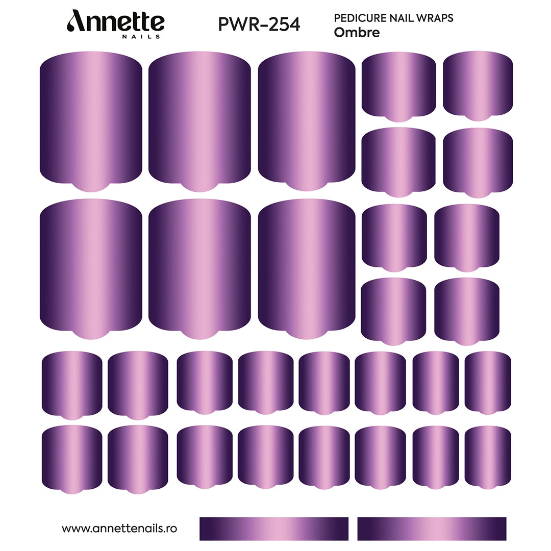 Nail Wraps Pedichiura Ombre 254 Annette Nails PWR-254