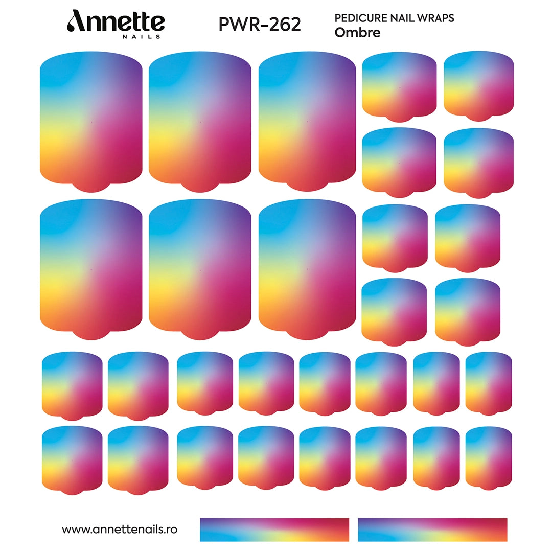 Nail Wraps Pedichiura Ombre 262 Annette Nails PWR-262