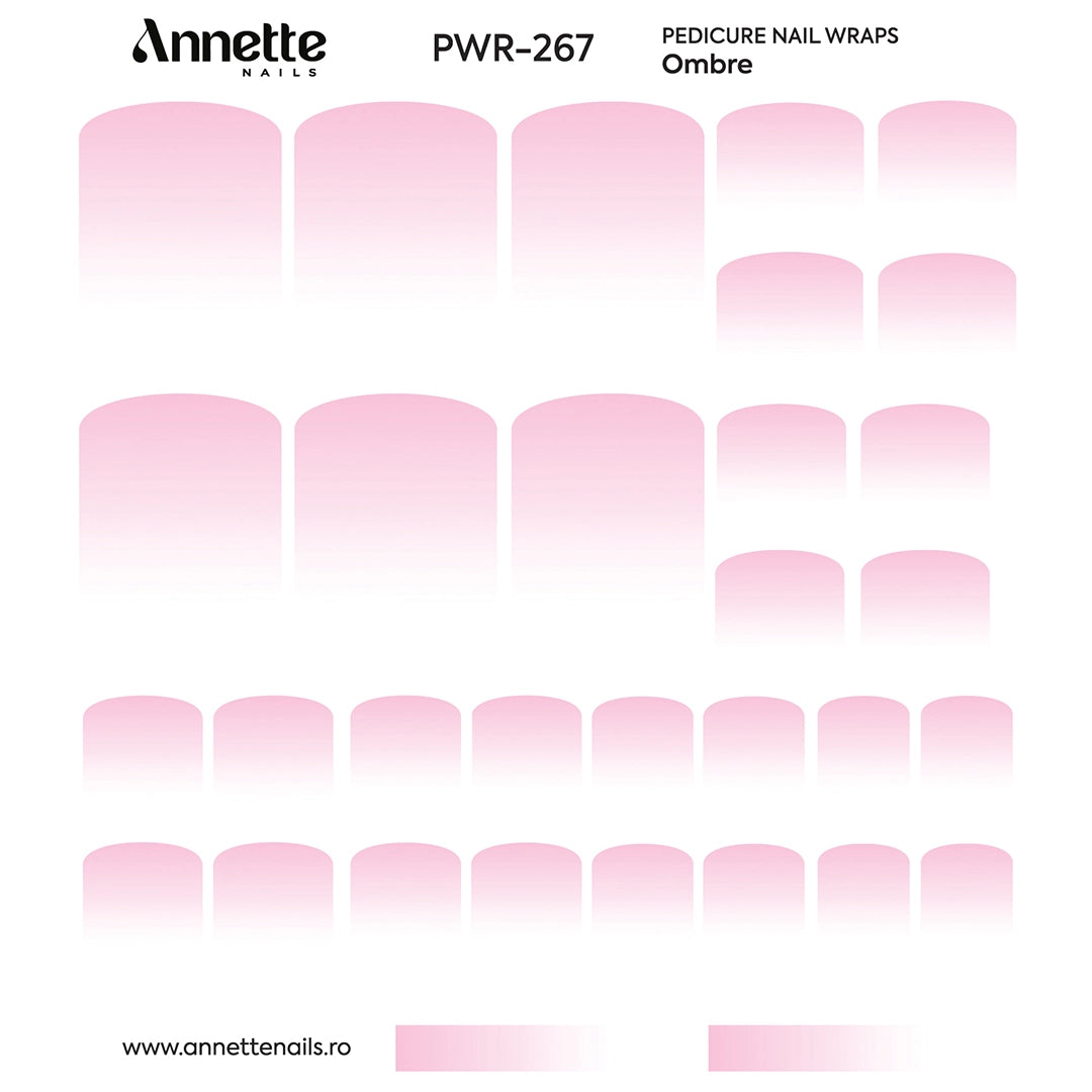 Nail Wraps Pedichiura Ombre 267 Annette Nails PWR-267