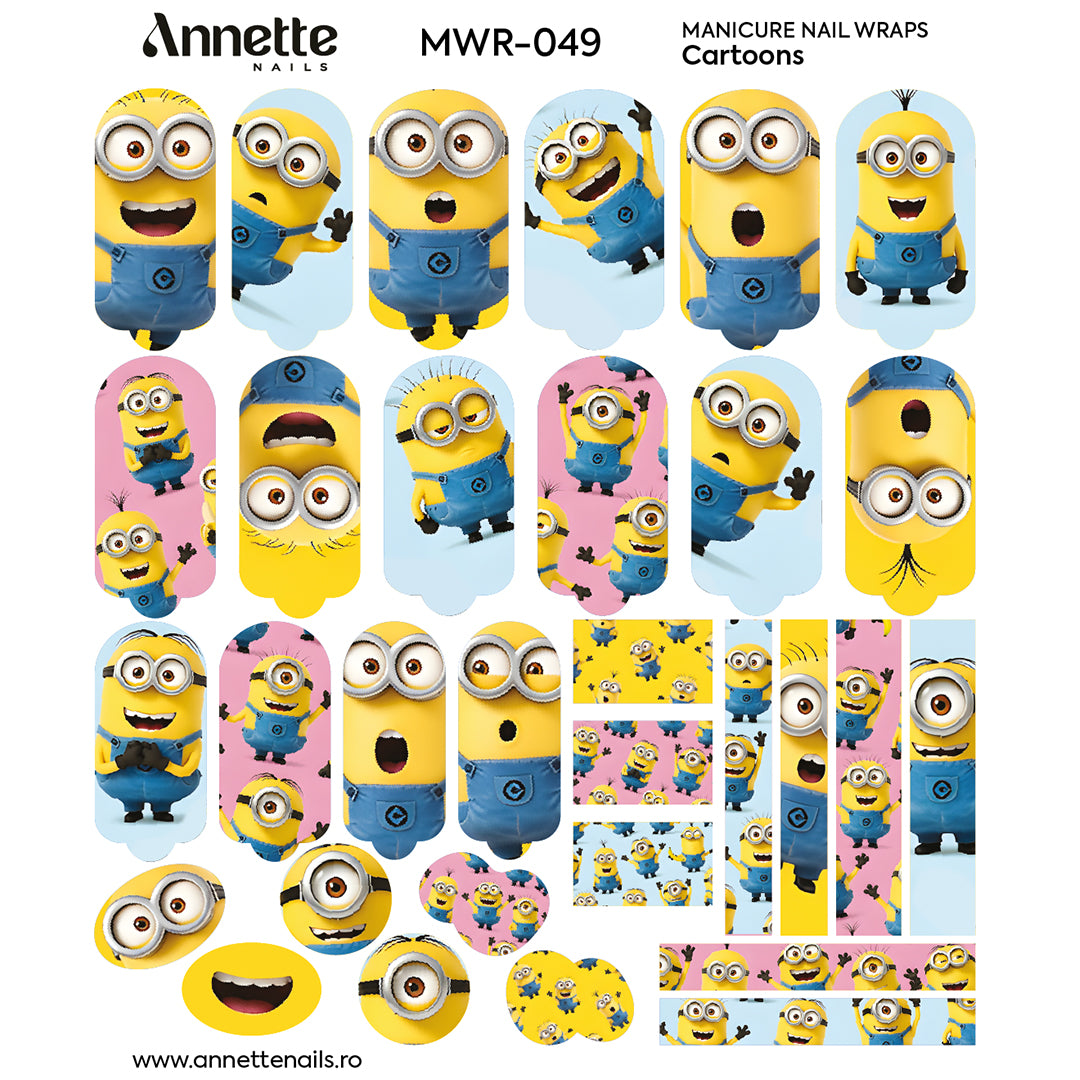 Nail Wraps Manichiura Cartoons 49 Annette Nails MWR-049