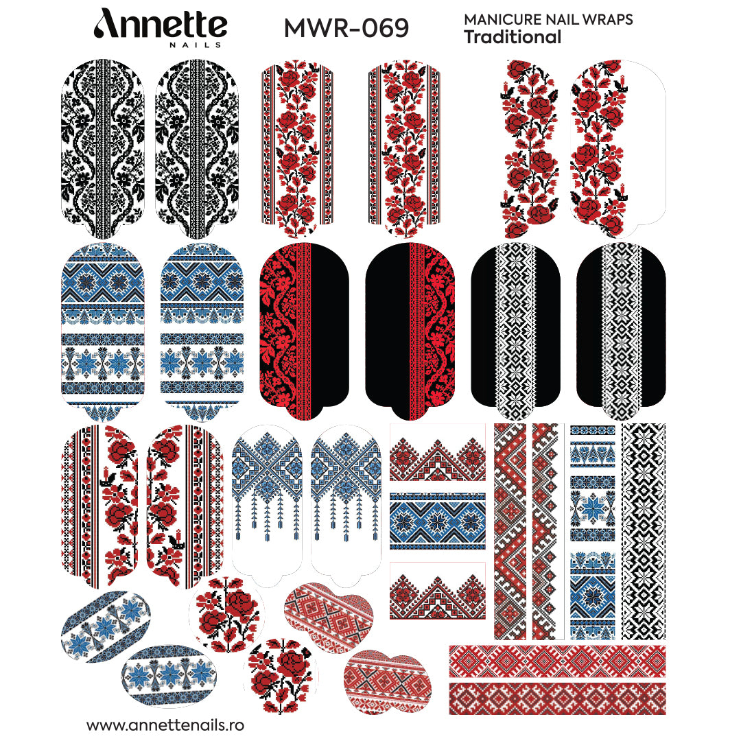 Nail Wraps Manichiura Traditional 69 Annette Nails MWR-069
