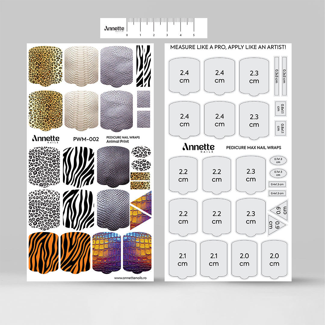 Nail Wraps Pedichiura Max Animal Print 2 Annette Nails PWM-002