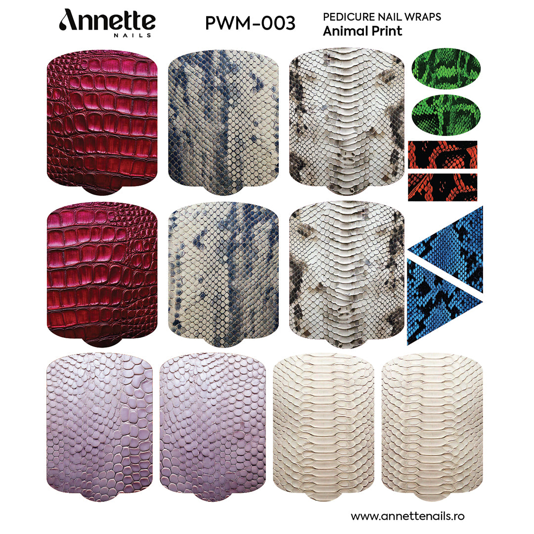Nail Wraps Pedichiura Max Animal Print 3 Annette Nails PWM-003
