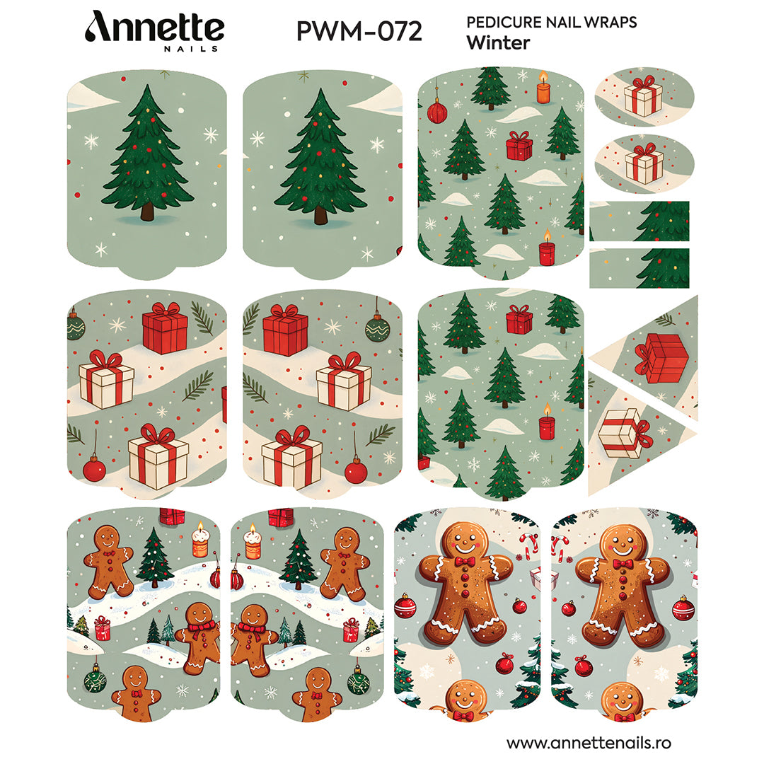 Nail Wraps Pedichiura MAX Winter 72 Annette Nails PWM-072