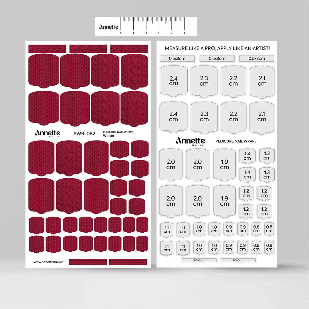 Nail Wraps Pedichiura Winter 82 Annette Nails PWR-082