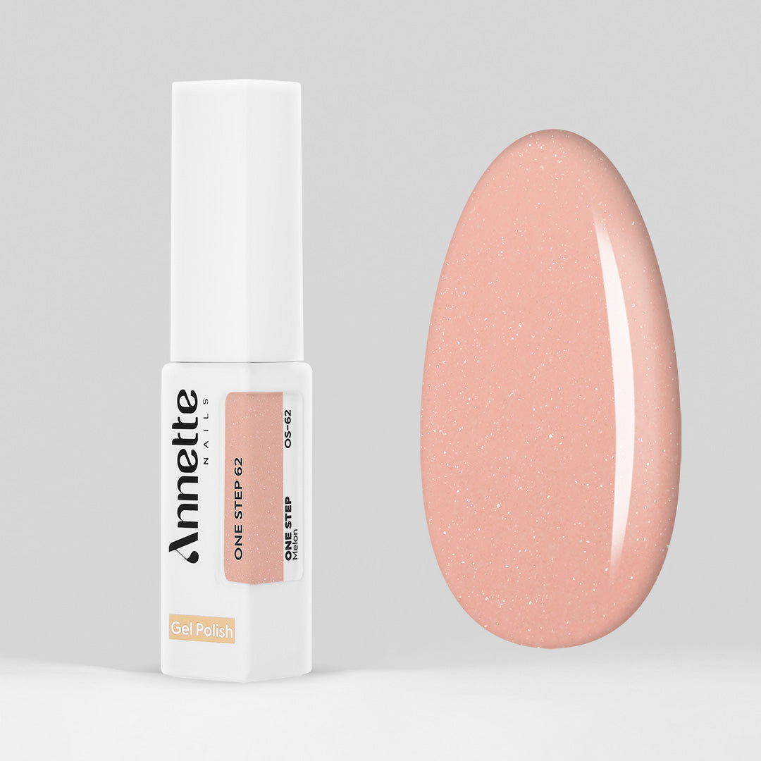 Oja Semipermanenta 3 in 1 One Step Melon - 8ml Annette Nails OS-62
