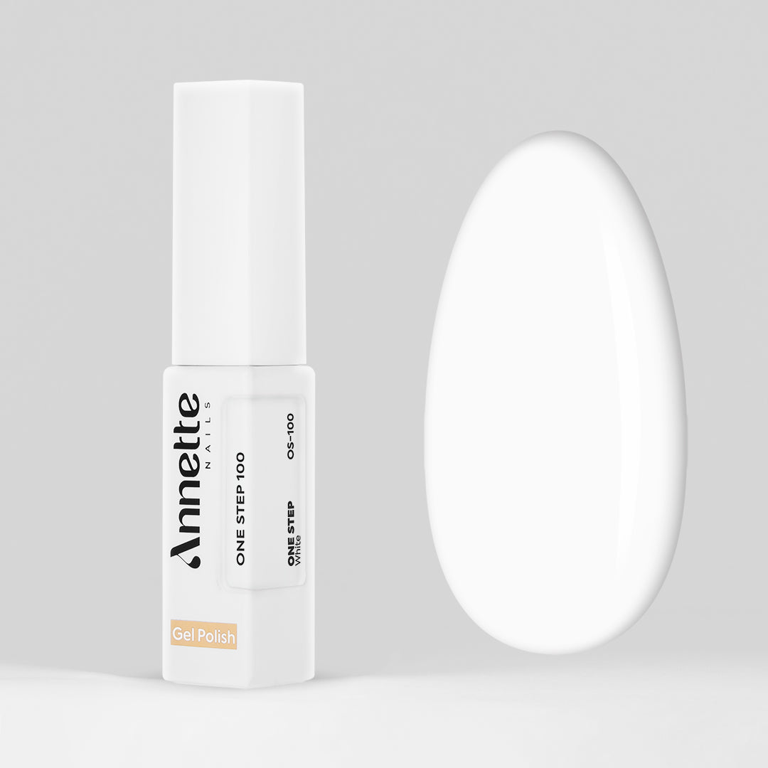 Oja Semipermanenta 3 in 1 One Step White - 8ml Annette Nails OS-100