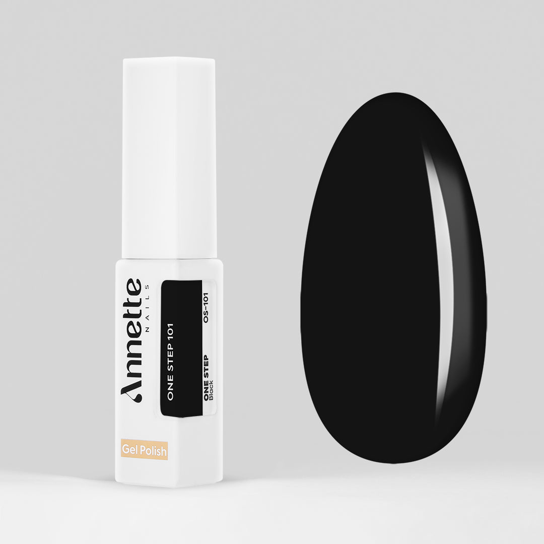 Oja Semipermanenta 3 in 1 One Step Black - 8ml Annette Nails OS-101