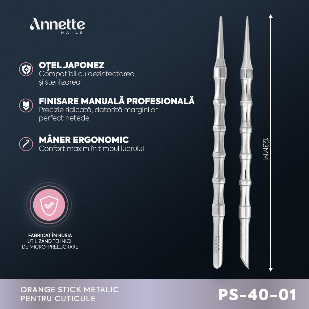 Pusher Unghii Orange Stick Metalic Annette Nails PS-40-01